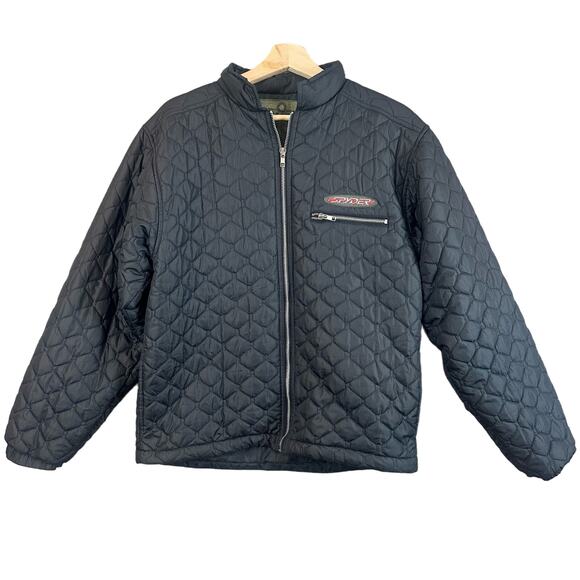 Spyder Team Venom Black Quilted Jacket Coat Puffer Winter Ski Youth Size 18 - Picture 1 of 13